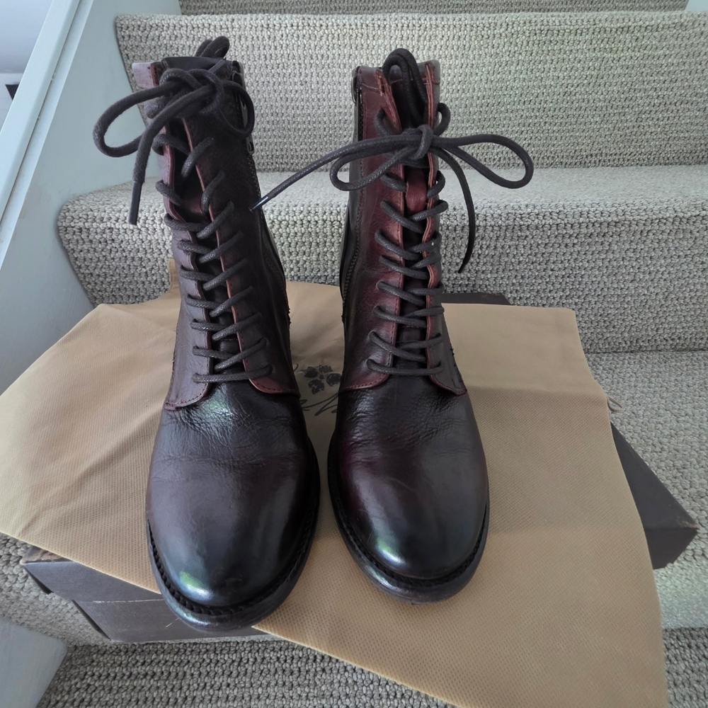 Patricia Nash Brown Lace Up Boots - Picture 11 of 16